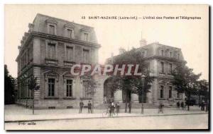 Postcard Old Saint Nazaire L & # 39hotel Telegraphs Post and