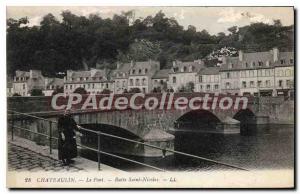 Postcard Old Bridge Chateaulin Butte Saint Nicolas