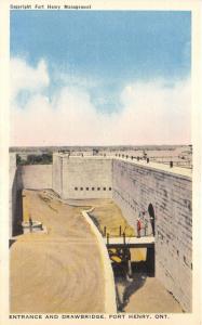 Fort Henry Ontario Entrance & Draw Bridge~Empire Novelty Co Postcard