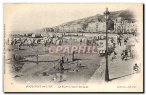 Boulogne sur Mer - La Plage l & # 39heure Baths - Old Postcard