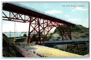 Hamilton Ontario Canada Postcard High Level Bridge 1909 Antique Posted