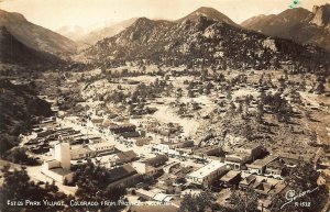 Estes Park Village CO View From Prospect Mountain Real Photo Postcard