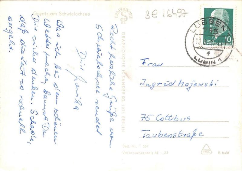 BG16497 schwielochsee  goyatz  bateaux  ship germany CPSM 14.5x9cm