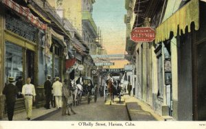 cuba, HAVANA, O'Reilly Street (1910s) Postcard