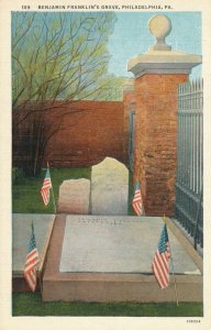 Philadelphia PA, Pennsylvania - Benjamin Franklin's Grave - WB