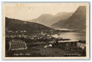 c1920's Sogndalsfjøra Sogndal Vestland County Norway RPPC Photo Postcard