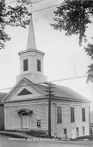 Winterport ME Methodist Church Real Photo Postcard