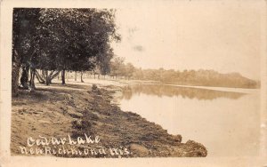 New Richmond Wisconsin Cedar Lake Scenic View Real Photo Postcard AA84353