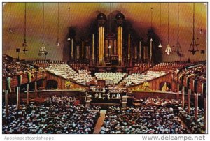 Utah Sale Lake City Interior Of The Mormon Temple During Youth Choir Recital