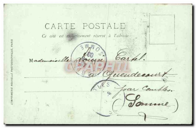 Old Postcard Statue of Paris & # 39Alexandre Dumas