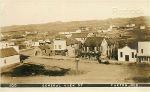 NE, Paxton, Nebraska, Town View, RPPC