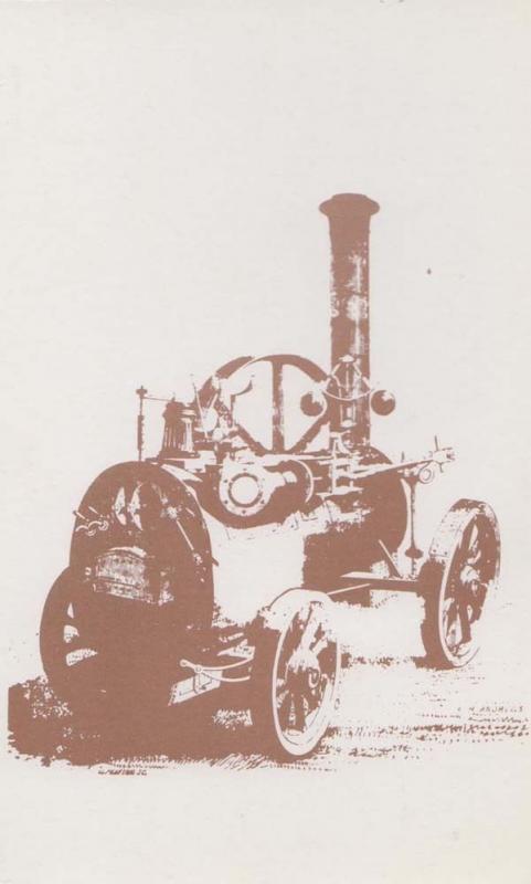 Garrett Portable Steam Engine 1852 Ploughing  Vehicle Drawing Limited Postcard