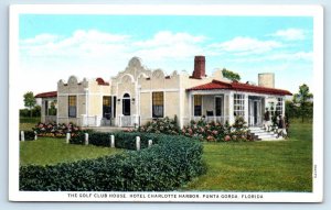 PUNTA GORDA, Florida FL ~ Golf Club House HOTEL CHARLOTTE HARBOR c1930s Postcard 