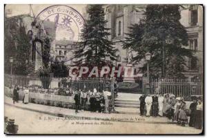 Old Postcard Angouleme Statue of Marguerite de Valois and Monument Mobile