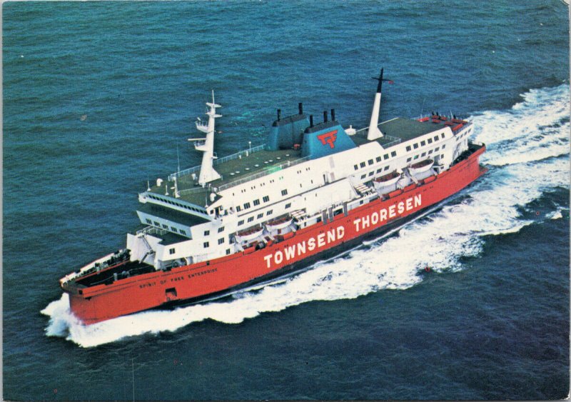 'Townsend Thoresen' Ship Boat European Ferries Unused Postcard C5