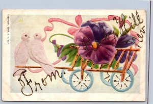 K44/ Ruby Hill Nevada Postcard c1910 Glitter Greetings from Ruby Hill 486