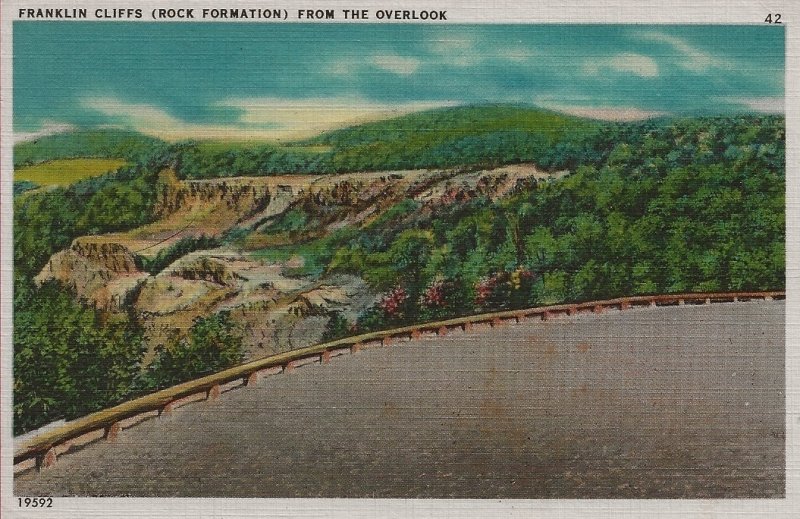H-019 - Franklin Cliffs From the Overlook in Shenandoah National Park Postcard