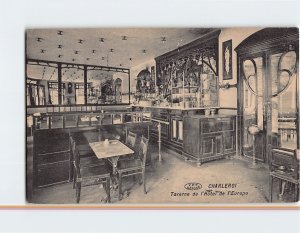 Postcard Taverne de l'Hôtel de l'Europe, Charleroi, Belgium