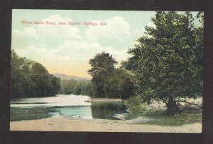 EUREKA SPRINGS ARKANSAS WHITE RIVER FERRY 1910 VINTAGE POSTCARD