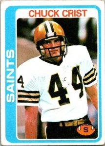 1978 Topps Football Card Chuck Crist New Orleans Saints sk7447