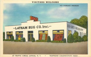 Linen Postcard Latham Rug Co. Inc. Latham NY Albany County unposted Nice