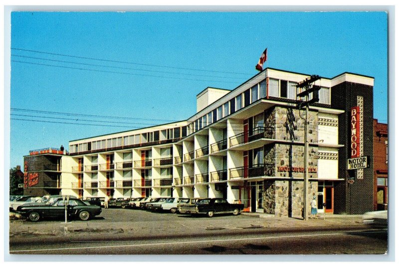 c1960's Baywood Motor Hotel Algonquin Avenue North Bay Ontario Canada Postcard