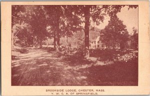 View of Brookside Lodge YWCA of Springfield Chester MA Vintage Postcard T13