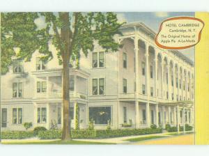 Unused Linen CAMBRIDGE HOTEL Cambridge New York NY hr7954