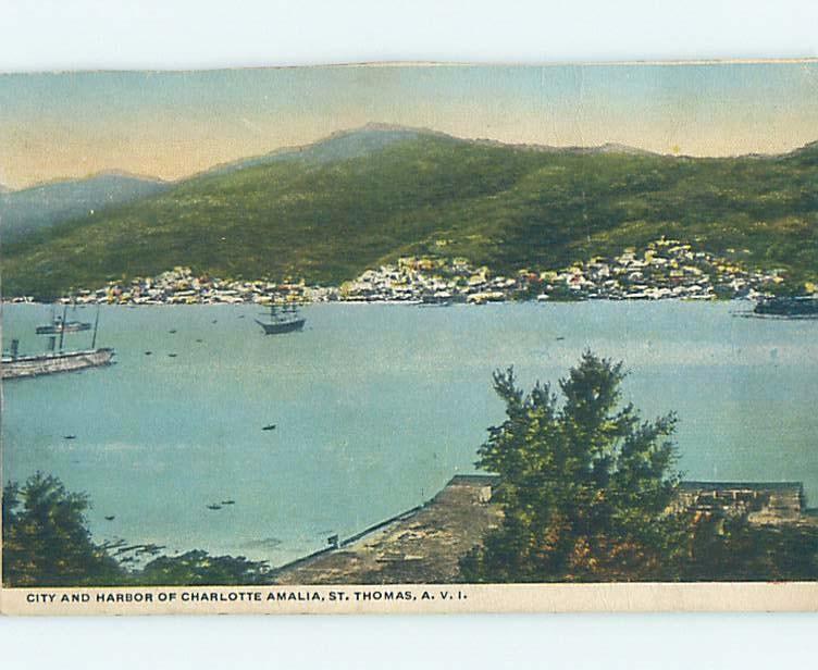 W-Border HARBOR SCENE St. Thomas US Virgin Islands USVI hp7838