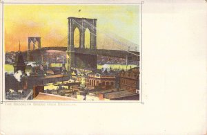 Beardsley's Shredded Codfish, Brooklyn Bridge Ad Card,  Old Postcard