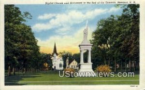 Baptist Church & Monument  - Newport, New Hampshire NH  