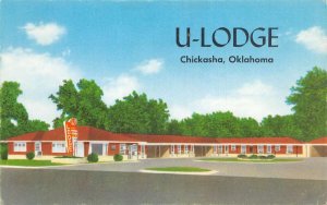 Chickasha  Oklahoma U-Lodge Motel Vintage Postcard TT0005