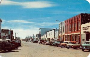 Saratoga Wyoming Business District Street View Antique Postcard K35133