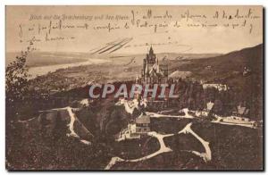 Old Postcard Blick auf die Drachenburg und den Rhein