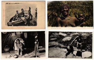 SOUTH AFRICA AFRIQUE SUD ETHNIC TYPE 14 Vintage Postcards Mostly pre-1950(L2761)