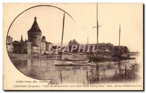 Old Postcard Libourne Tour du Grand Port On & # 39lsle and Allees Souchet Cha...