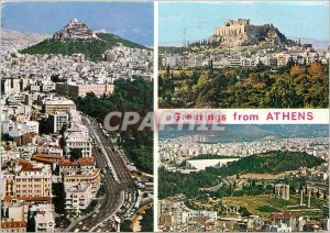 Modern Postcard Greetings from Athens Greece