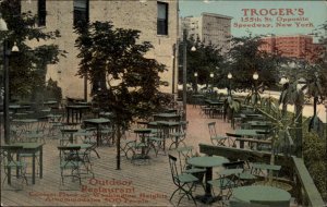 SPEEDWAY NEW YORK NY Troger's Outdoor Restaurant OUTDOOR CAF� Postcard