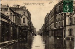 CPA La Crue de la Seine 10 Janvier 1910 PUTEAUX Rue de la République (740534)