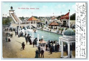 1909 The White City Swimming Pool Scene Denver Colorado CO Antique Postcard