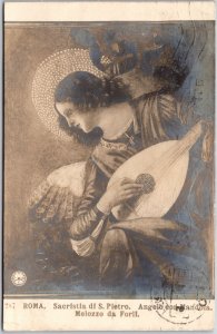 1910's Roma Sacrista Di S. Pletro Angelo Con Mandola Melozzo Da Forli Postcard