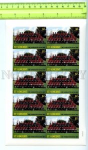 500875 St.Vincent English team Soccer Football colour separations IMPERF sheet