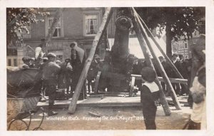 Winchester England 1908 Gun Riots Replacing the Gun Real Photo Postcard AA70172