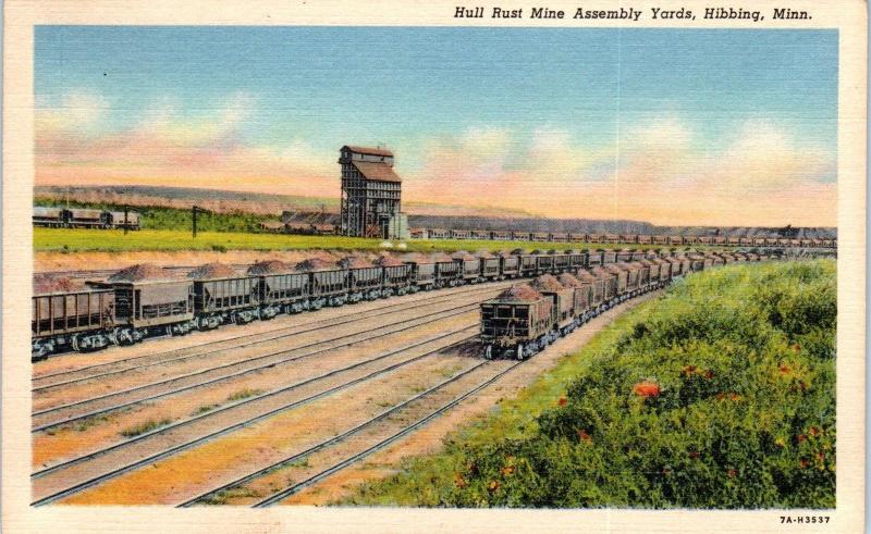 HIBBING, MN Minnesota  HULL RUST MINE Assembly Yards   c1910s  Linen  Postcard