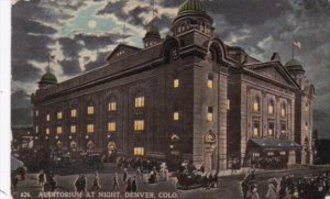 Colorado Denver Auditorium At Night 1915