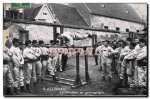 Postcard Old Army Barracks The gym instructor