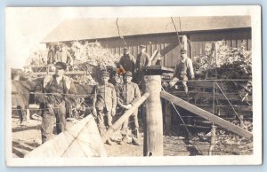 Boone Mason City Iowa IA Postcard RPPC Photo Farming Workers 1911 Antique Posted