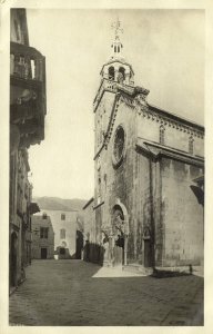 croatia, KORČULA, Dalmatia, Crkva Sv. Marka, Church (1920s) RPPC Postcard