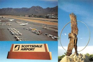 Arizona AZ   SCOTTSDALE AIRPORT  Tarmac~Small Planes  4X6 Oversize Postcard