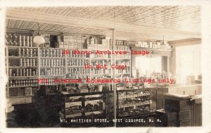 NH, West Ossipee, New Hampshire, RPPC, Mount Whittier General Store, Interior